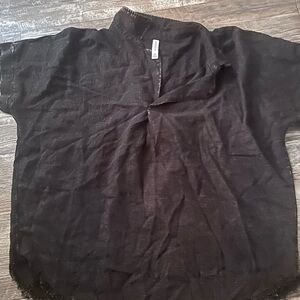 Zenana Outfitters Black Casual Button Down Shirt